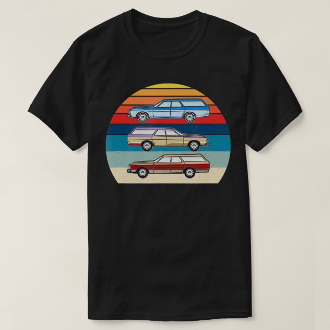 Camiseta Wagons de la estación Retro  (Diseño del anverso)