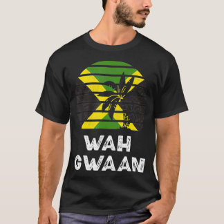 Camiseta Wah Gwaan Jamaica dice bandera jamaiquina 