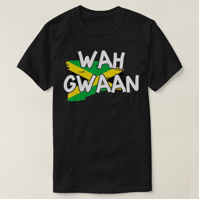 Camiseta Wah Gwaan Jamaica Flag Jamaican Pride Fan Rasta Re (Diseño del anverso)