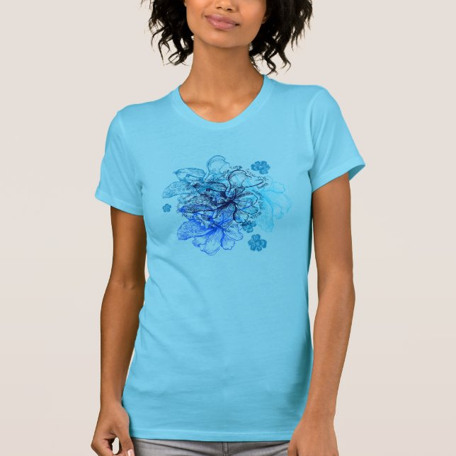 Camiseta Wahine Lace Hawaii Orchid Tees (Anverso)