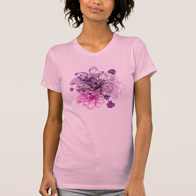 Camiseta Wahine Lace Hawaii Orchid Tees (Anverso)
