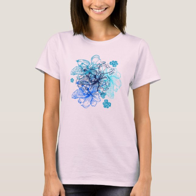 Camiseta Wahine Lace Hawaiian Orchid (Anverso)