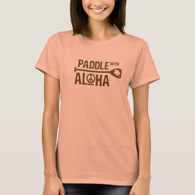 Camiseta Wahine Paddle con Aloha Burnout Tee (Anverso)