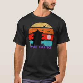 Camiseta Wài Gōng Retro Abuelo del Océano atardecer