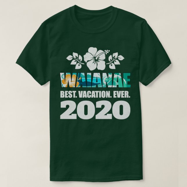 Camiseta Waianae Best Vacation Ever 2020 Regalo de recuerdo (Diseño del anverso)