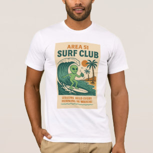 Camiseta Waikiki Area 51 Surf Club Roswell Aliens años 1950