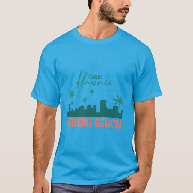 Camiseta Waikiki Beach Hawaii (Anverso)