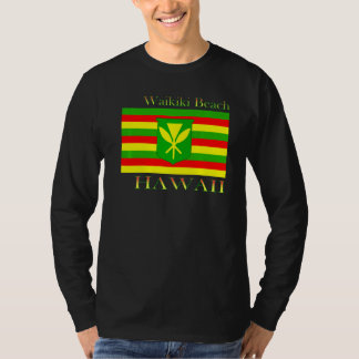 Camiseta Waikiki Beach Hawaii Islands Hawaii Bandera Hawái