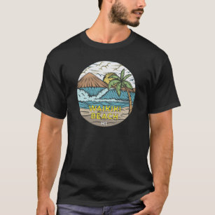 Camiseta Waikiki Beach Hawaii Vintage