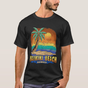 Camiseta Waikiki Beach Hawaii Vintage Distresage Souvenir