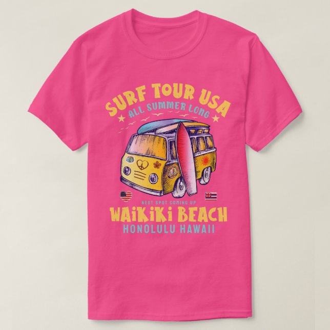 Camiseta Waikiki Beach Honolulu Hawaii (Diseño del anverso)