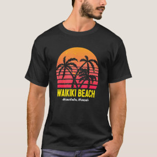 Camiseta Waikiki Beach Honolulu Hawaii Oahu Hawaiian Sunset