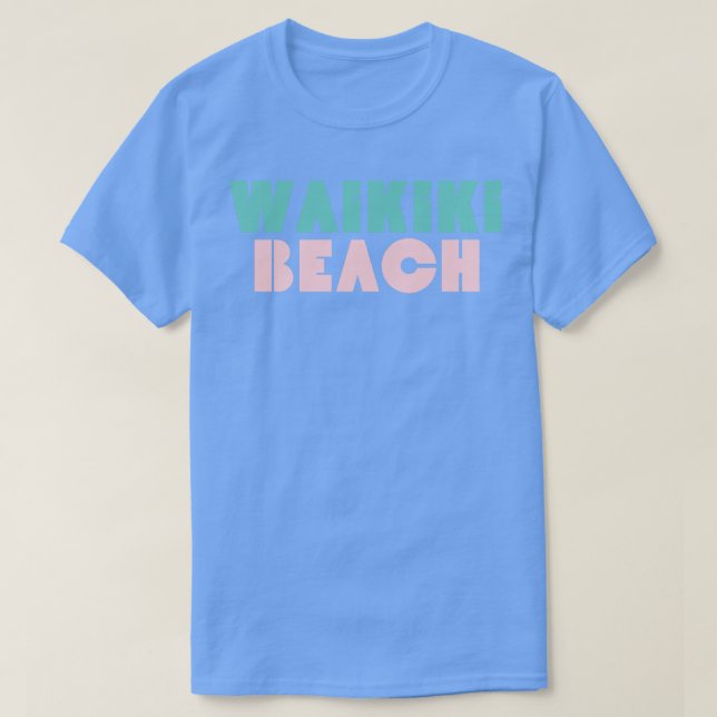 Camiseta Waikiki Beach Retro TShirt 1 (Diseño del anverso)