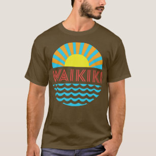 Camiseta Waikiki Beach Sun And Waves