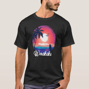 Camiseta Waikiki Hawaii Hawaii Isla Palm Tree Beach Sur