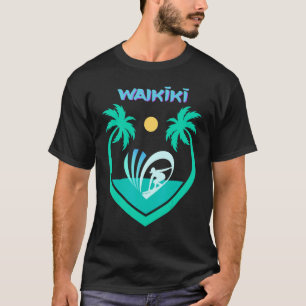 Camiseta Waikiki Hawaii Oahu Ola Playa Palmeras Aloha USA S