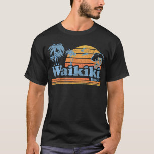 Camiseta Waikiki Honolulu Hawaii Beach Surfing Hawaii
