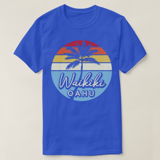 Camiseta Waikiki Oahu Hawaii (Diseño del anverso)