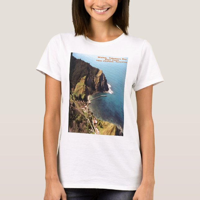 Camiseta Waima, bahía de Tokomaru, Eastcoast, Nueva Zelanda (Anverso)