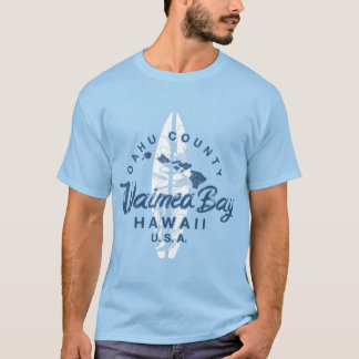 Camiseta Waimea Bay Hawaii North Shore Oahu Hawaiian Surfin