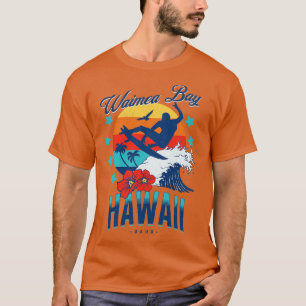 Camiseta Waimea Bay Oahu Hawaii Big Wave Surfing