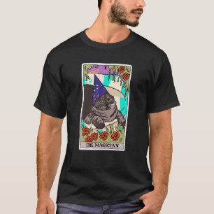 Camiseta Waite Deck Hallo, jinete de cartas de gato mago de