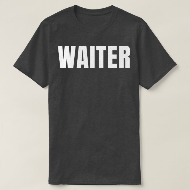 Camiseta Waiter Funny Job Title Profession Birthday Gift Id (Diseño del anverso)