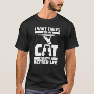 Camiseta Waitress Cat Server Waiter