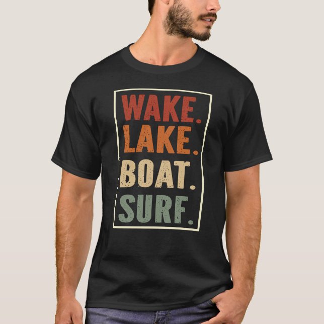 Camiseta Wake Lake Boat Surf (Anverso)