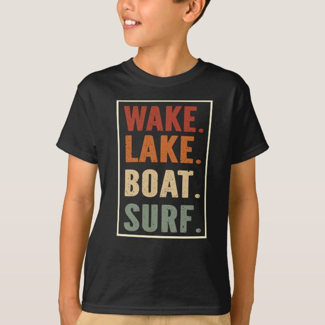Camiseta Wake Lake Boat Surf (Anverso)