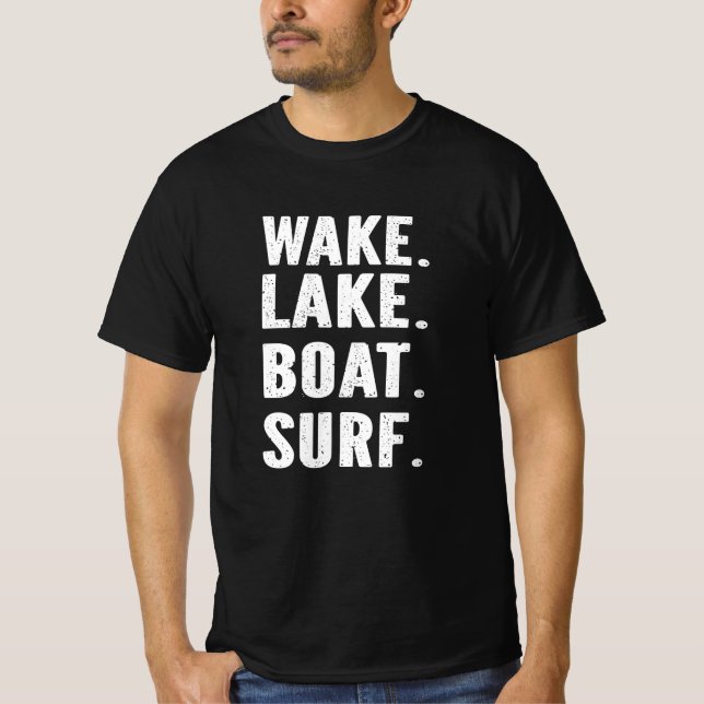 Camiseta Wake Lake Boat Surf (Anverso)