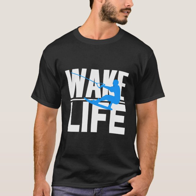 Camiseta Wake Surfing Gift Shirt Bot Lake Wakesurfing (Anverso)