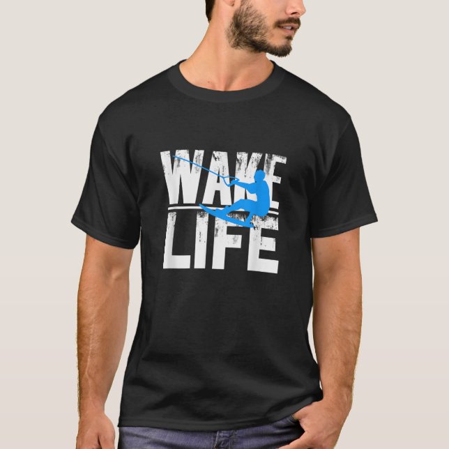 Camiseta Wake Surfing Life Gif Bote Lake Wakesurfing (Anverso)