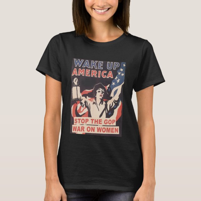 Camiseta Wake Up America Roe v Wade  (Anverso)