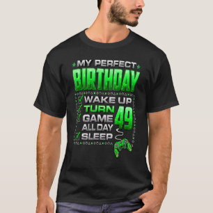 Camiseta Wake Up Turn 49 Game All Day Gamer 49th Birthday P