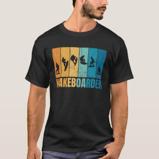 Camiseta Wakeboarder Silhouette Guay Retro Vintage Sunset B
