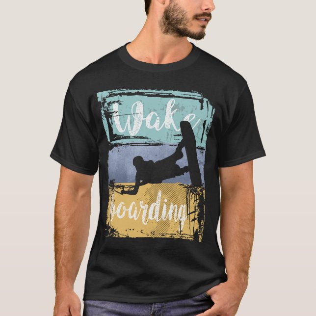 Camiseta Wakeboarding Retro Wakeboarder (Anverso)
