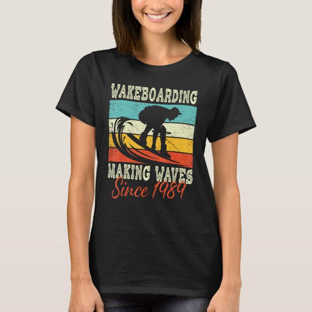 Camiseta Wakeboarding since 1989 Vintage wakeboard (Anverso)