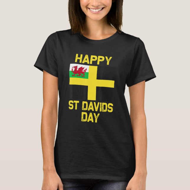 Camiseta Wales 'Cymru' Welsh flag St. Davids Day Dewi Hapus (Anverso)