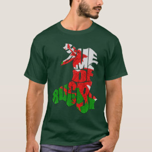Camiseta Wales Hogar del Mapa de Rugby