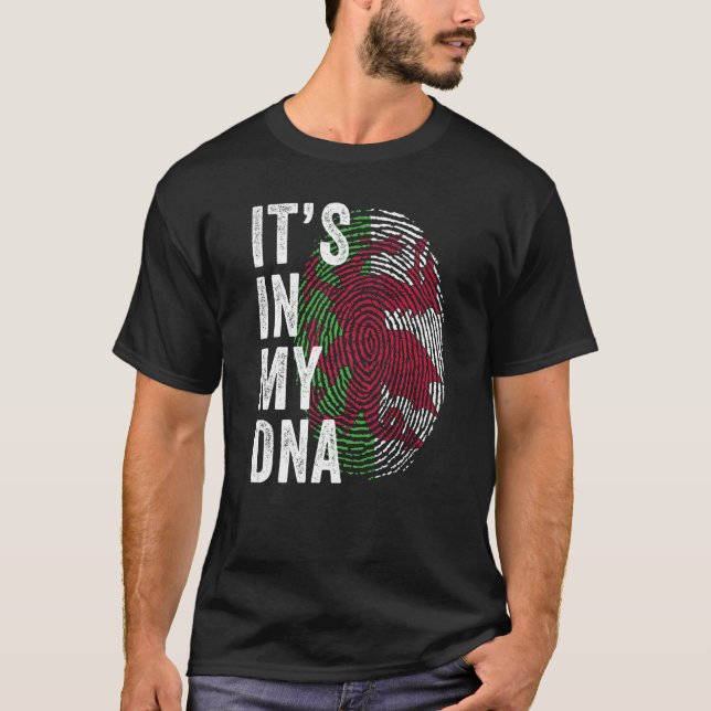 Camiseta Wales It's In My DNA Cute Welsh Fingerprint Welsh  (Anverso)