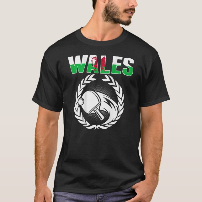 Camiseta Wales Ping Pong Welsh Mesa de Tenis (Anverso)
