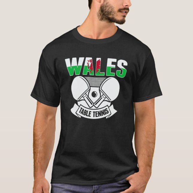 Camiseta Wales Ping Pong   Welsh Table Tennis Team Supporte (Anverso)