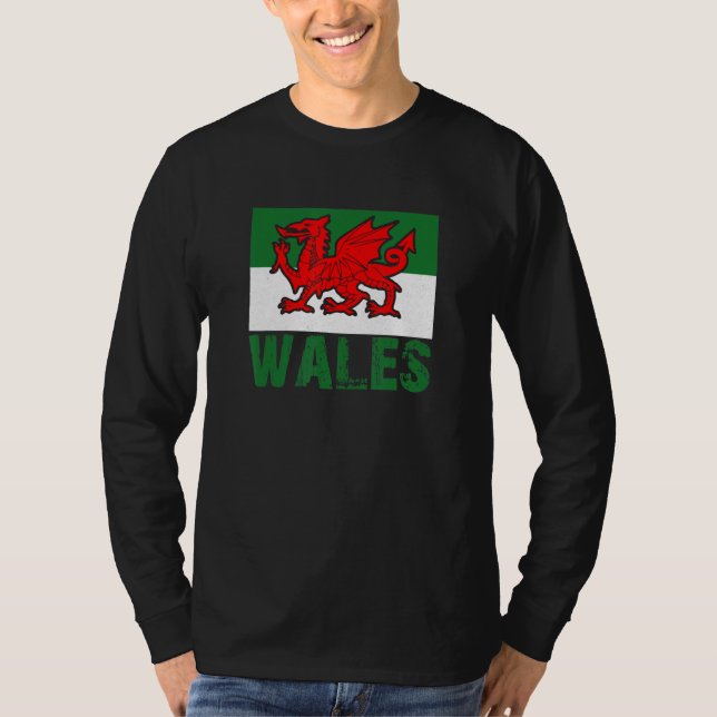 Camiseta Wales Rugby national flag Cardiff fan (Anverso)
