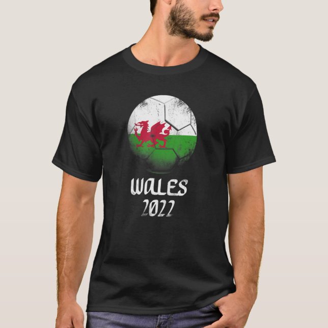Camiseta Wales Soccer Flag Support Football Team 2022 (Anverso)