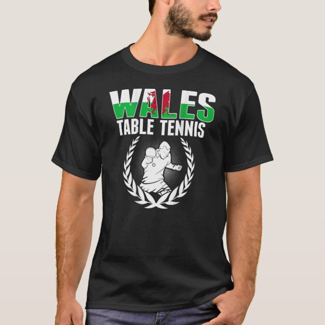 Camiseta Wales Table Tennis   Welsh Ping Pong Team Supporte (Anverso)