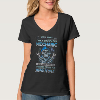 Camiseta Walk Away I Am A Grumpy Old Mechanic I Have Anger