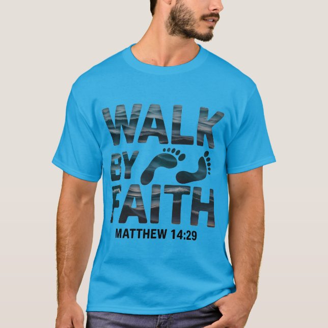 Camiseta Walk By Faith Christian Ocean (Anverso)