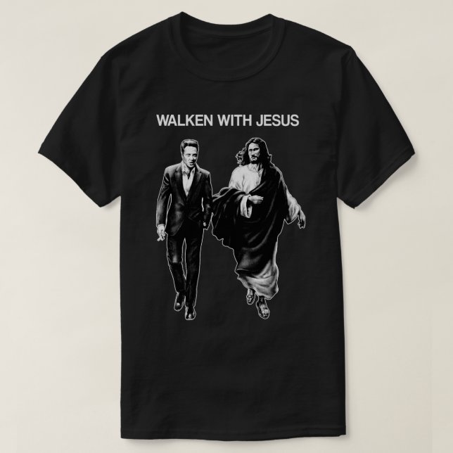 Camiseta Walken Con Jesus Christopher Walken Comfy Graphic (Diseño del anverso)