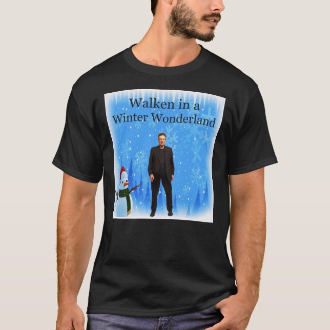 Camiseta Walken In A Winter Wonderland  Funny Christmas Car (Anverso)